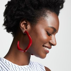 Rachel Comey Tenrill Hoop Earrings Red